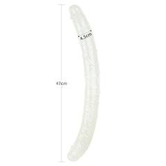 Lumino Play 18.5'' Double Dildo - Glow in the Dark Blue 47 cm Double Dong