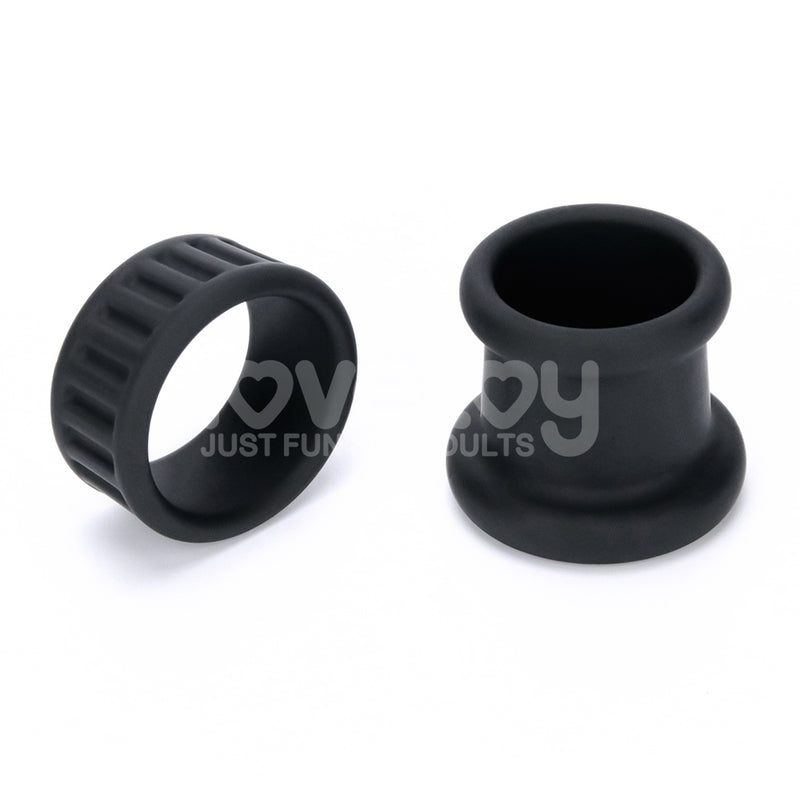 Pinnacle Pro Twin Grip Enhancer - Black Cock & Balls Ring