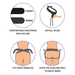 Ingen Easy Strap-On Harness - Black Adjustable Strap-On Harness (No Probe Included)