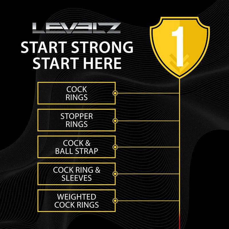 LEVELZ Double O Silicone Cock Ring - M - Black - Black Cock & Balls Rings