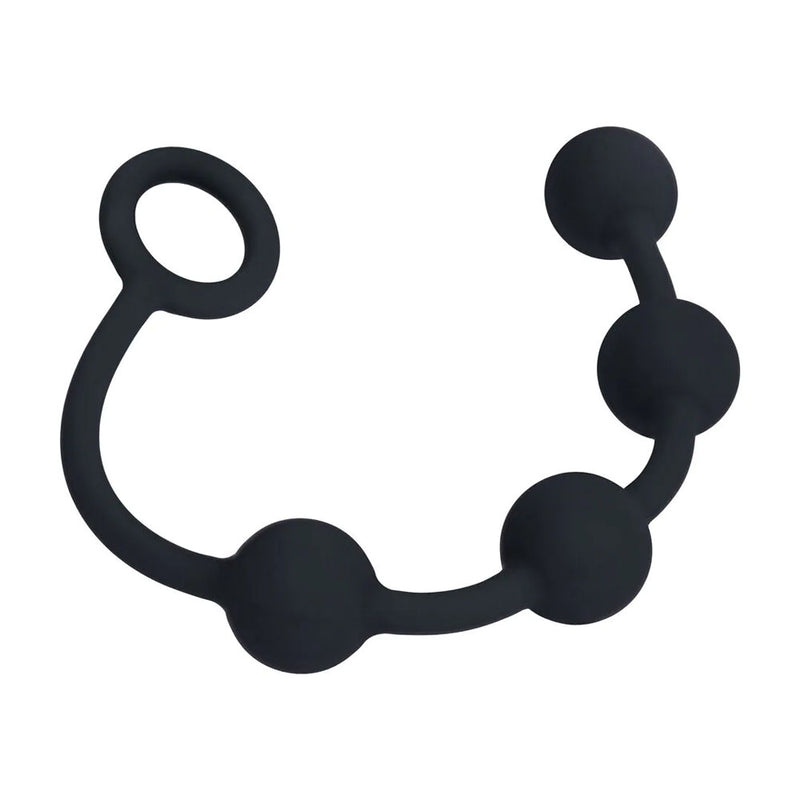 LEVELZ Round Silicone Anal Balls - S - 20mm - Black 23 cm Small Anal Balls