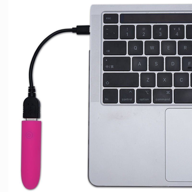 Maia VIBEDRIVE - Pink - Pink 10 cm USB Rechargeable Bullet with 16 GB Storage