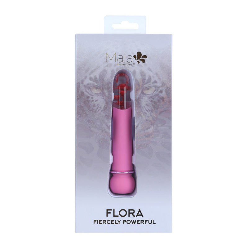 Maia FLORA - Pink - Pink 12.7 cm USB Rechargeable Powerful Bullet
