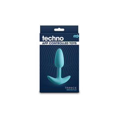 Techno - Trance - Blue 10.9 cm USB Rechargeable Butt Plug with App Control