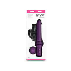 INYA Super Stroker - Purple - Purple 36.8 cm USB Rechargeable Thrusting Vibrator with Remote Control & Stand