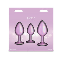 Rear Assets Trainer Kit - Iridescent Pink - Iridescent Pink Metallic Butt Plugs - Set of 3 Sizes
