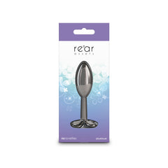 Rear Assets Clover - Gunmetal - Gunmetal 9.2 cm Metallic Butt Plug