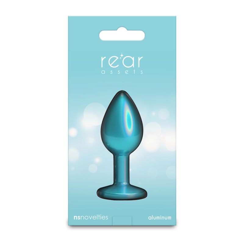 Rear Assets Iridescent - Small - Teal - Iridescent Teal 7.1 cm Small Butt Plug
