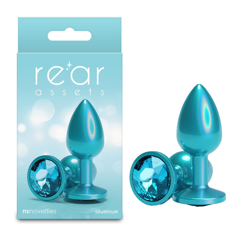 Rear Assets Iridescent - Small - Teal - Iridescent Teal 7.1 cm Small Butt Plug