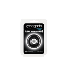 Renegade Fireman Ring - Small - Black - Black Small Cock Ring