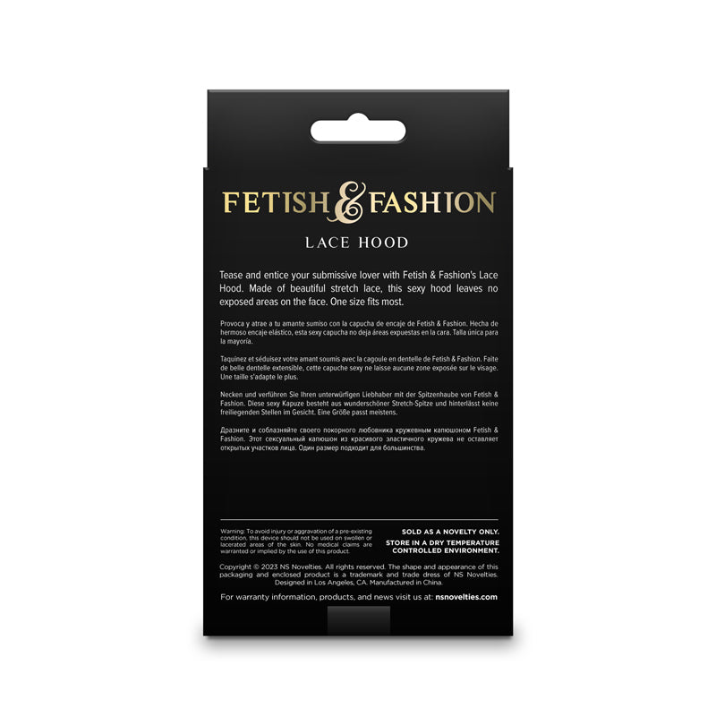 Fetish & Fashion - Lace Hood - Black - Black Hood