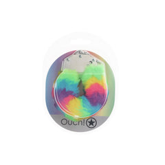 OUCH! Heavy-Duty Fluffy Cuffs - Multicolour 1 - Multicoloured Fluffy Restraints