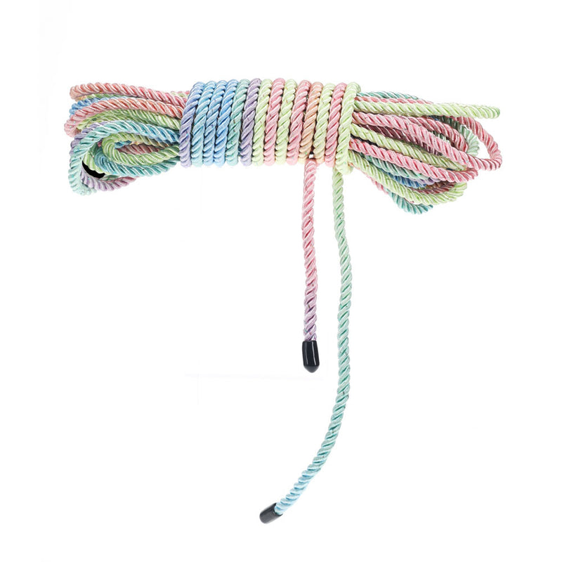 OUCH! Bondage Rope - 10 M - Multicolour 1 - Multicoloured Nylon Bondage Rope - 10 metre Length