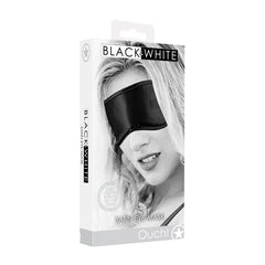 OUCH! Black & White Satin Eye-Mask - Black Eye Restraint