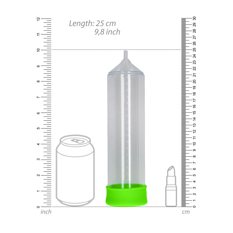 OUCH! Glow In The Dark Comfort Beginner Pump - Clear/Glow Penis Pump
