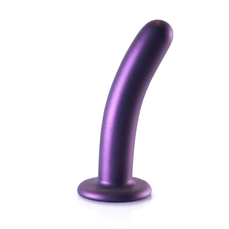 OUCH! Smooth Silicone G-Spot Dildo - 6'' / 14.5 cm - Metallic Purple 14.5 cm Dildo