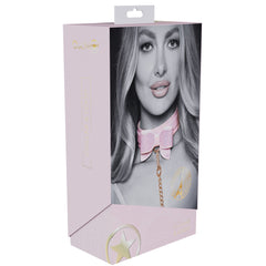OUCH! Paris Collection - Collar with Leash - Pink Restraint
