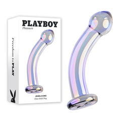Playboy Pleasure JEWELS KING - Clear Glass 16.3 cm Dildo