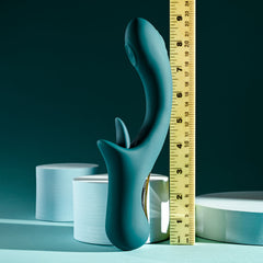 Playboy Pleasure HARMONY - Blue 22.9 cm USB Rechargeable Vibrator with Clitoral Flicker