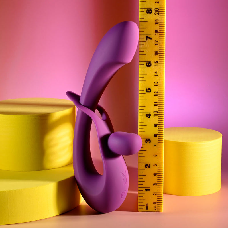 Playboy Pleasure CHA CHA SLIDE - Purple 20 cm USB Rechargeable Rabbit Vibrator