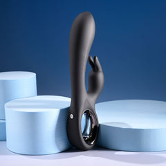 Playboy Pleasure LATE NIGHT BUNNY - Black 20 cm USB Rechargeable Rabbit Vibrator