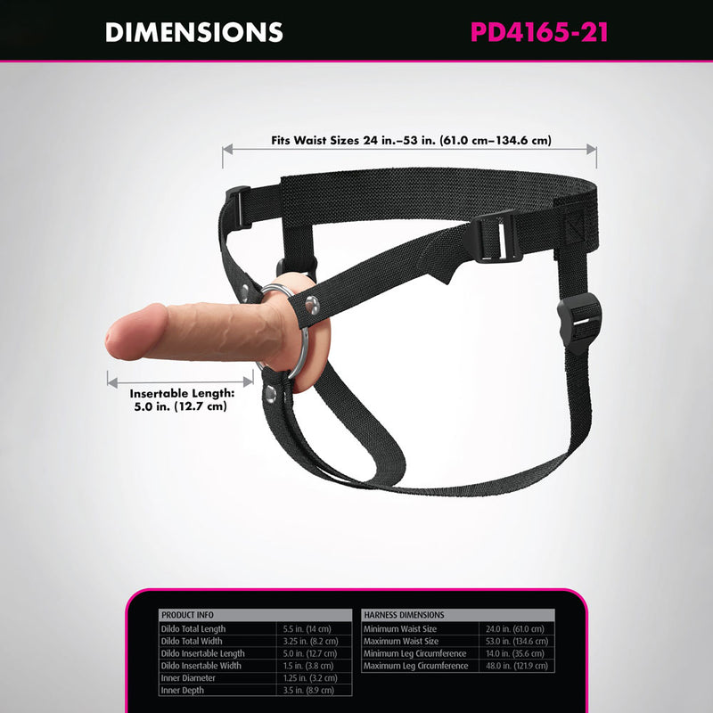 Fantasy X-Tensions Elite 5'' Silicone Hollow Strap-On - Flesh - Flesh 14 cm Hollow Strap-On