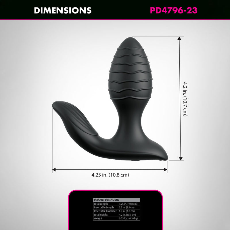 Anal Fantasy Elite Gyro-Milk Pro - Black - Black USB Rechargeable Gyrating Butt Plug