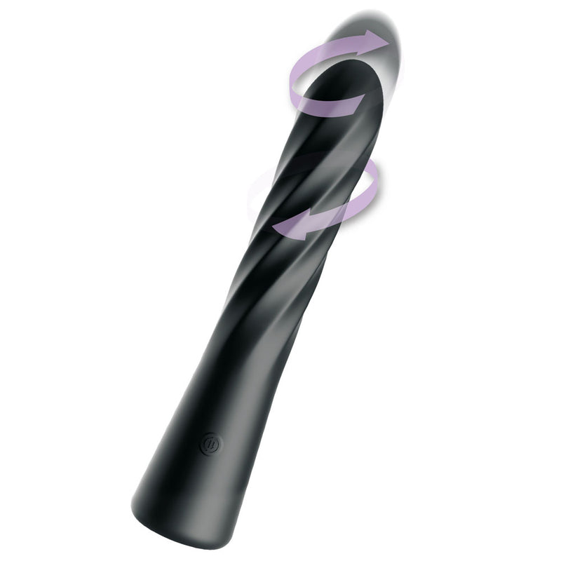 Anal Fantasy Elite Twist Ecstasy - Black - Black 24.1 cm USB Rechargeable Twisting & Thrusting Anal Vibrator