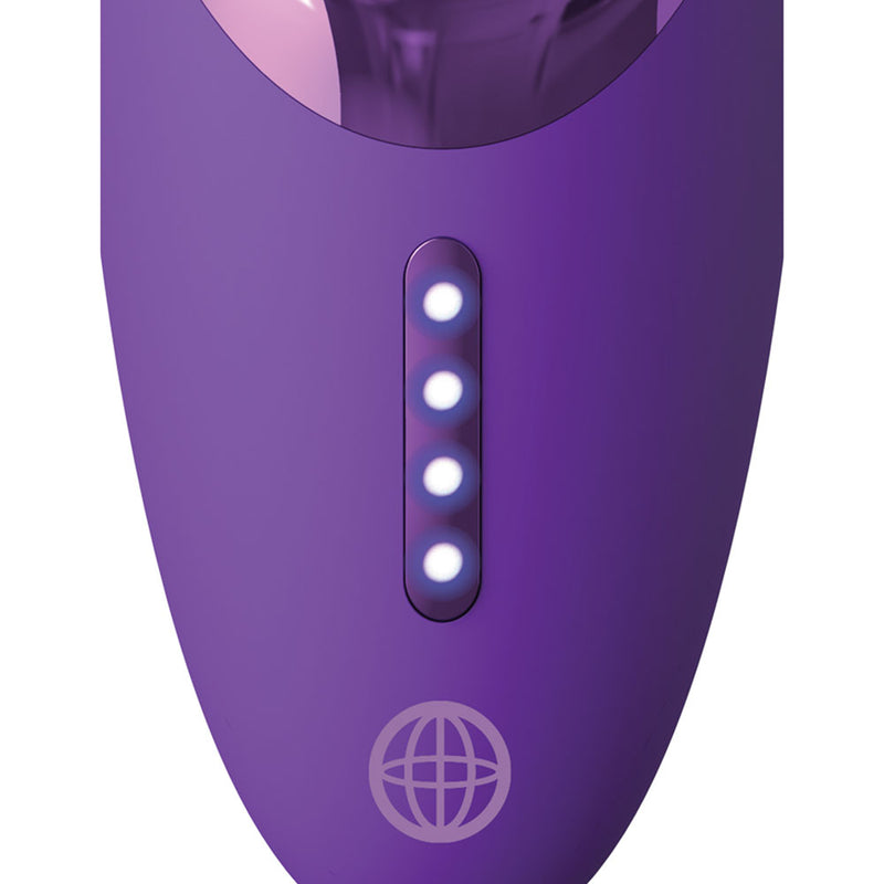 Fantasy For Her Pleasure Sucker - Purple USB Rechargeable Sucking, Licking & Vibrating Stimulator