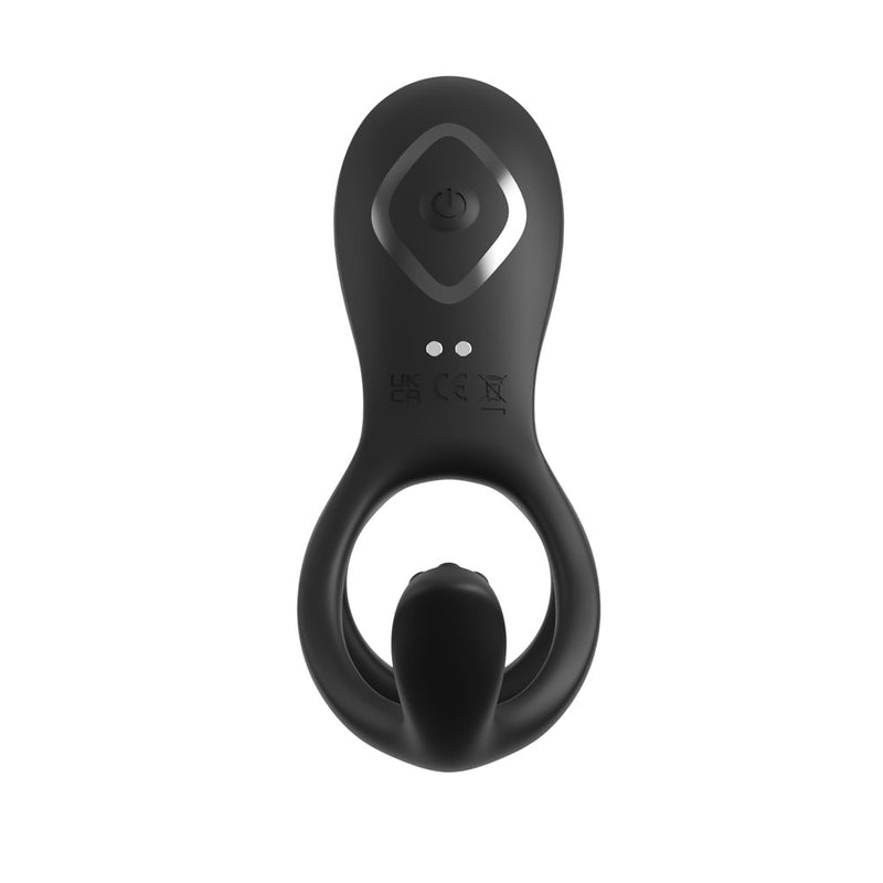 Fantasy C-Ringz Ultimate Couples Cage Max - Black USB Rechargeable Vibrating Cock Ring Cage