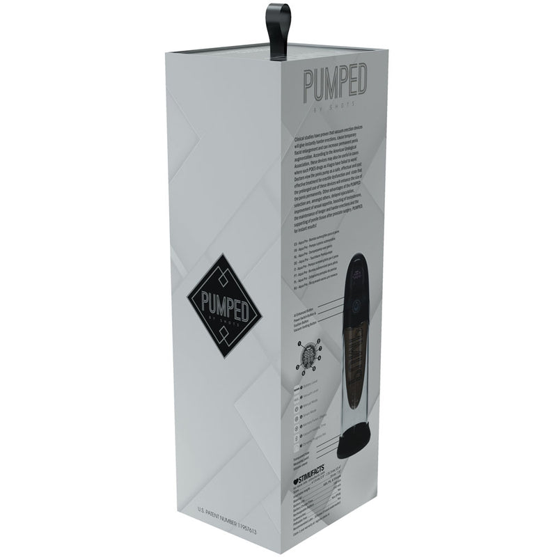 PUMPED Aqua-Pro Auto Pump - Black - Black/Clear USB Rechargeable AI-Enabled Submersible Auto Penis Pump