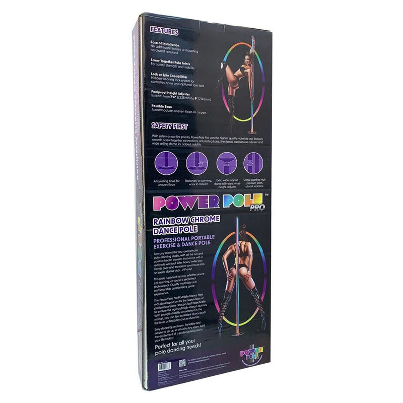 Power Pole Pro - Rainbow - Rainbow Chrome Dance Pole Kit