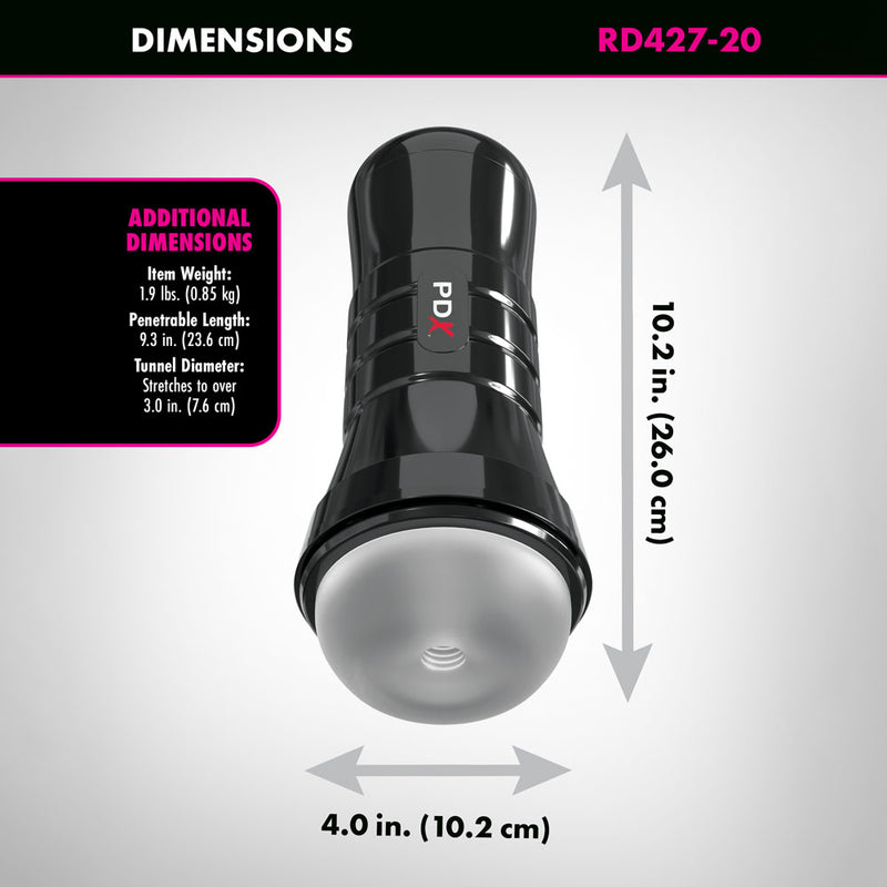 PDX Wet Pussies - Super Slide & Glide XXL - Clear Stroker