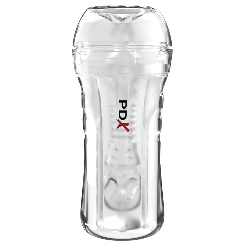 PDX Extreme Wet Pussies - Super Luscious Lips - Clear - Clear Self Lubricating Vagina Stroker
