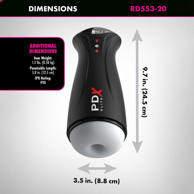 PDX Elite Fuck-Gasm - Flesh - USB Rechargeable Sucking & Vibrating Auto Stroker