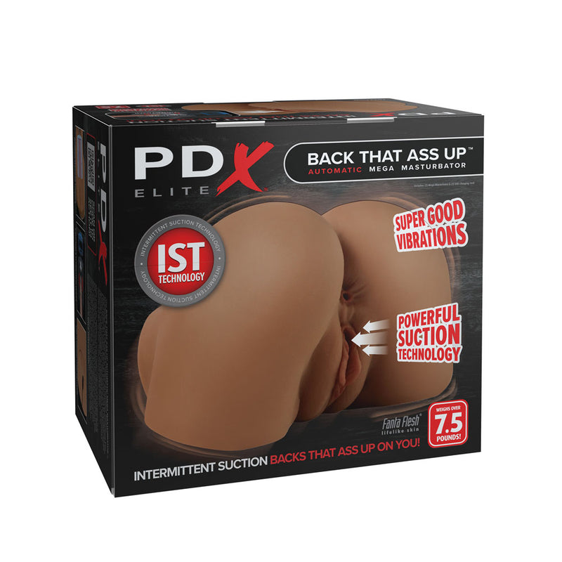 PDX Elite Back That Ass Up - Brown - Brown USB Rechargeable Auto Mega Masturbator
