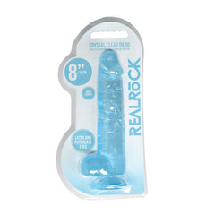 REALROCK 8'' Realistic Dildo With Balls - Blue 20.3 cm Dong