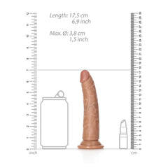 REALROCK Realistic Slim Dildo without Balls - 15.5 cm - Tan 15.5 cm (6'') Dong