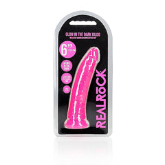 REALROCK 15.5 cm Slim Glow in the Dark Neon - Pink - Glow in Dark Pink 15.5 cm (6'') Dong