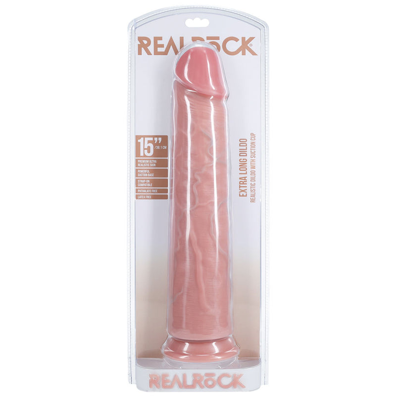 REALROCK 38cm Extra Long Dildo - Flesh - Flesh 38 cm (15'') Extra Long Dong