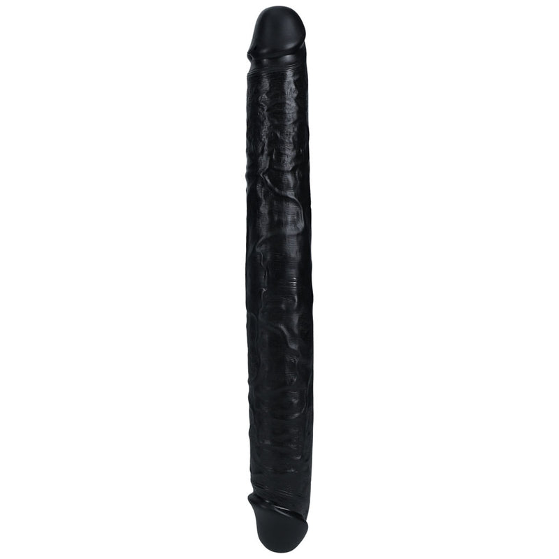 REALROCK 35cm Thick Double Dildo - Black - Black 35 cm (14'') Thick Double Dong