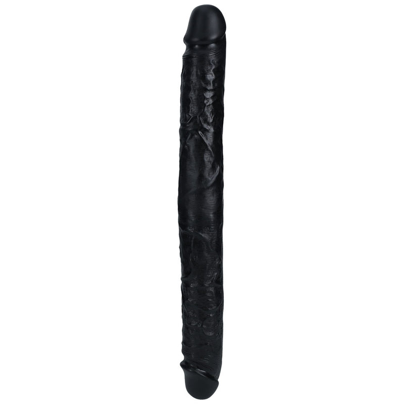 REALROCK 40cm Thick Double Dildo - Black - Black 40 cm (16'') Thick Double Dong