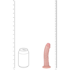 REALROCK 15cm Vibrating Cock - Flesh - Flesh 15.2 cm (6'') USB Rechargeable Vibrating Dong