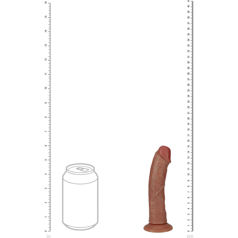 REALROCK 15cm Vibrating Cock - Tan - Tan 15.2 cm (6'') USB Rechargeable Vibrating Dong