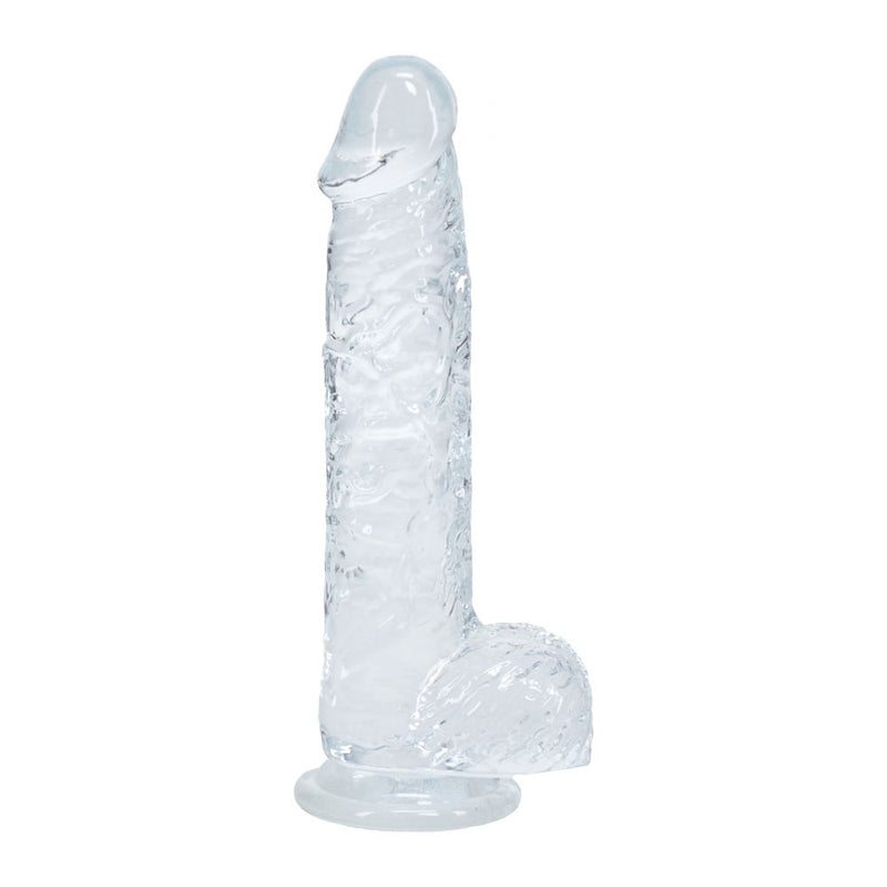 REALROCK 5'' Crystal Clear Dildo with Balls - Clear - Clear 14.7 cm Dong
