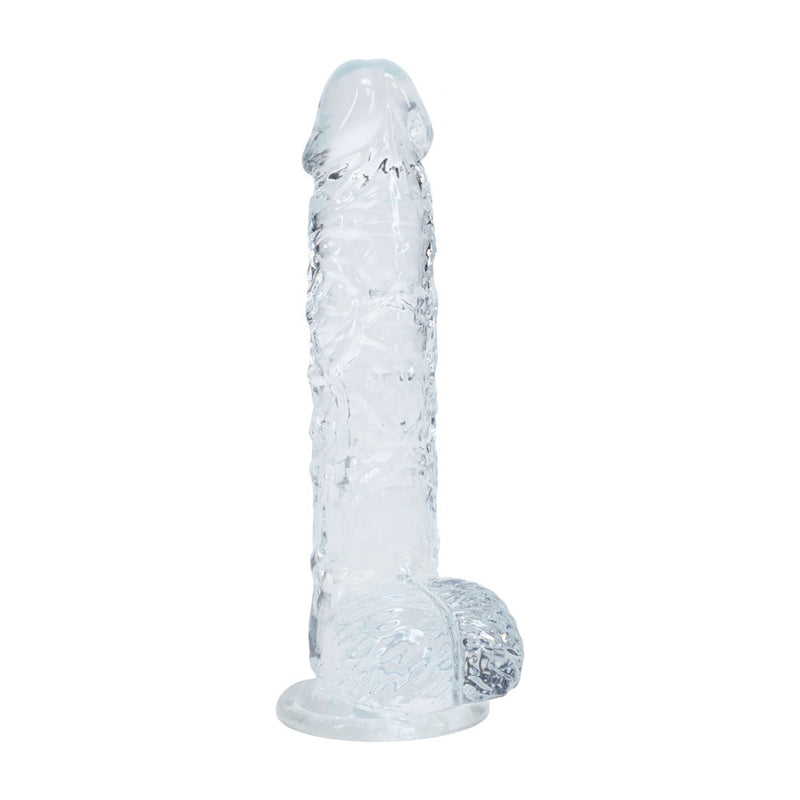 REALROCK 5'' Crystal Clear Dildo with Balls - Clear - Clear 14.7 cm Dong