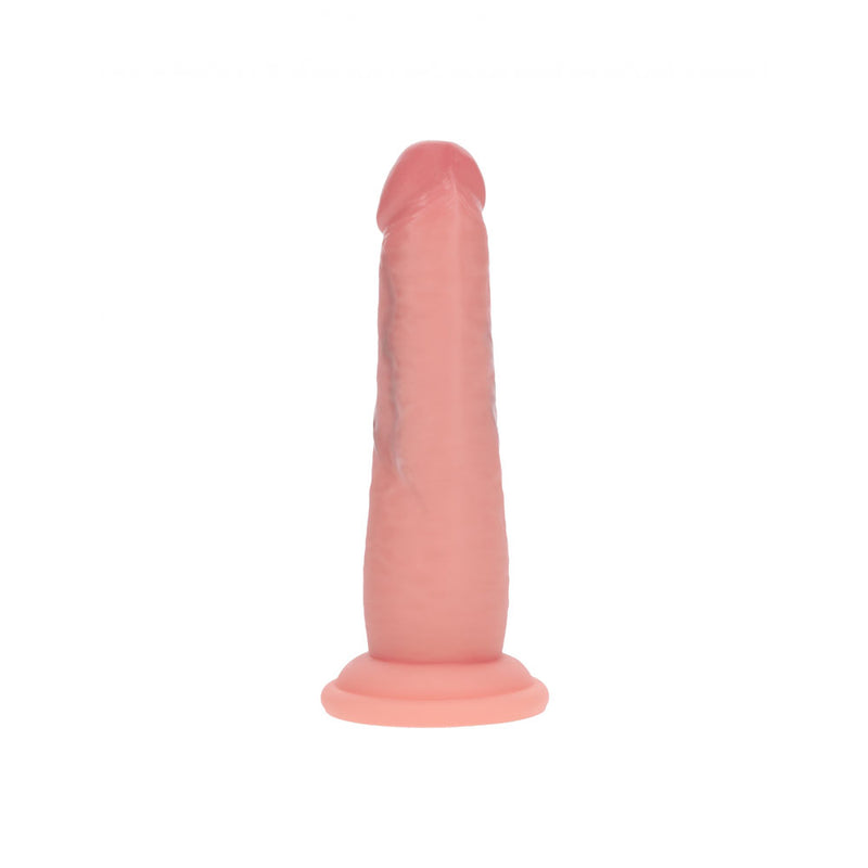 REALROCK Dual Density 6'' Sliding Skin Silicone Dildo - Flesh - Flesh 15.2 cm Sliding Skin Dildo