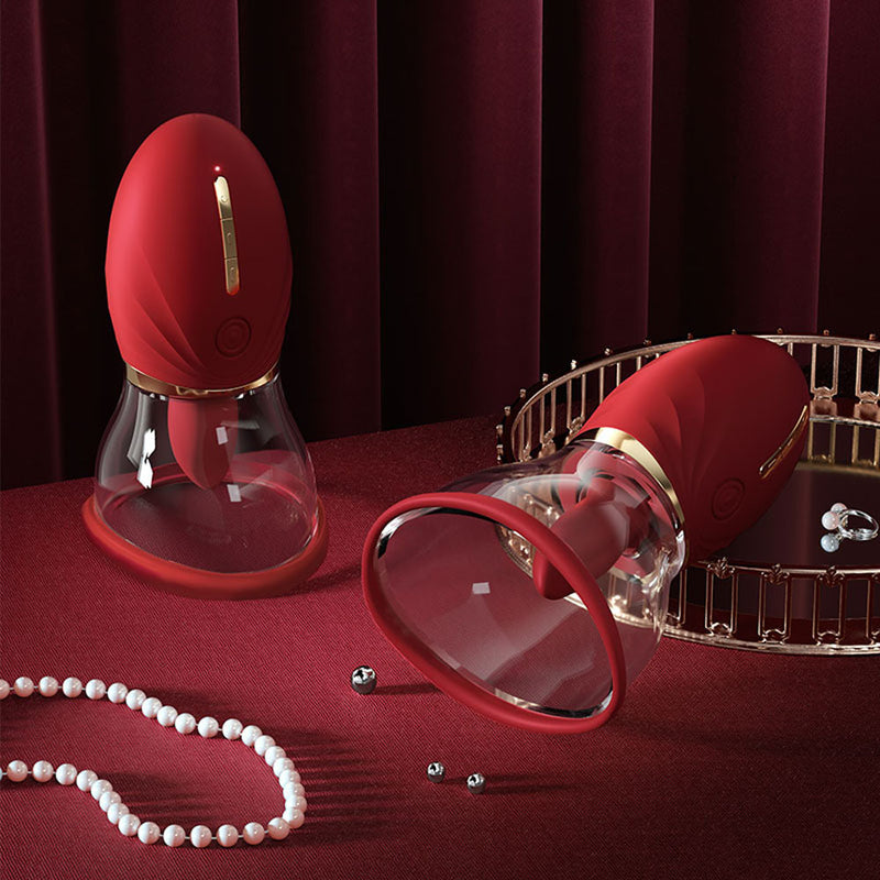 LuvPump Adoramor - Red USB Rechargeable Licking & Sucking Ladies Pump