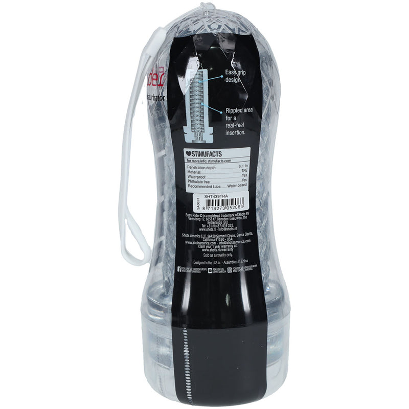 SHOTS Easy Rider - Clear - Clear Vagina Stroker