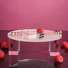 Selopa BEADED NIPPLE CLAMPS - Rose Gold - Rose Gold Nipple Clamps - Set of 2